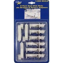 GEMINI JETS GJARBRDG2 1/400 3 X DUAL WIDE BODY JET AIR BRIDGES & AIRPORT ADAPTER
