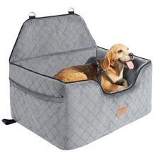 Dog Booster Car Seat Pet Car Seat for Medium Large Dog up to 55 lbs Gray