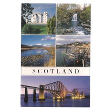 SCOTLAND used postcard multiview, Forth Bridge, castle, Oban harbour etc. =