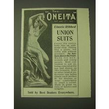 1900 Oneita Elastic Ribbed Union Suits Ad