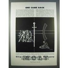 1946 Climax Molybdenum Ad - One Came Back