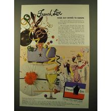 1951 French Line Cruise Ad - Your Gay Entr_e to Europe