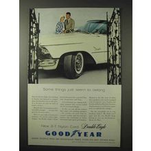 1958 Goodyear Ad - 3-T Nylon Cord Double Eagle Tire