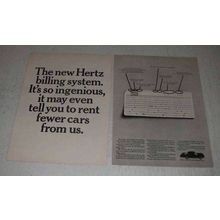 1967 Hertz Rent-a-Car Ad - New Billing System Ingenious