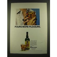 1970 J&B Scotch Ad - Pours More Pleasure