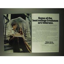 1972 U.S. Army Ad - Best College Freshmen are Veterans