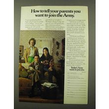 1972 U.S. Army Ad - How To Tell Your Parents