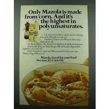 1975 Mazola Corn Oil Ad - Polyunsaturates