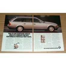 1992 2-page BMW 525i Touring Car Ad - Matured as Much!!