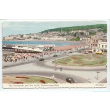 The Promenade and Sea Front Weston-Super-Mare Somerset Postcard 5966