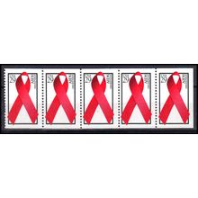 2806b 29c AIDS Very Fine MNH Pane/5 L01253