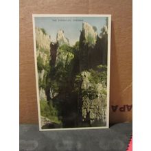 THE PINNACLES CHEDDAR SOMERSET unused vintage postcard by E T W Dennis c.1960 =