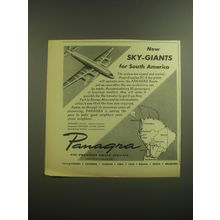 1945 Panagra Pan American Grace Airways Ad - New Sky-Giants for South America