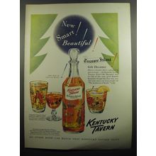 1951 Kentucky Tavern Bourbon Ad - New Smart Beautiful Treasure Island