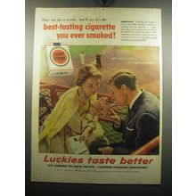 1957 Lucky Strike Cigarettes Ad - best-tasting cigarette you ever smoked