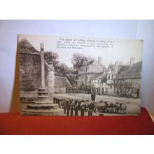 QUAINT OLD VILLAGE, LACOCK, WILTSHIRE. antique postcard RP by Wilkinson Co. #