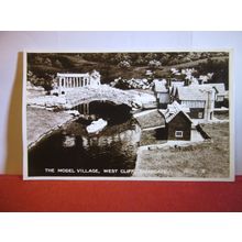 bridge, MODEL VILLAGE, WEST CLIFF, RAMSGATE, KENT unused postcard blank back #