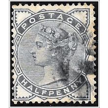 1883 -1884 Queen Victoria - ½d bluish black (as picture) C2-3