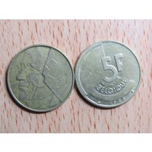 Belgium 1988 5 Franc Belgique (French Text) Coin
