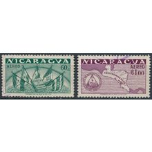Central American States: 60c & 1c$ - Nicaragua 1953 - FH - MiNr 1040/1