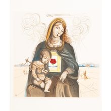 Salvador Dali (1904-1989). Mystical Rose Madonna, 1963. Poster Canvas Movie Film