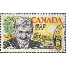 CANADA, Stephen Leacock, yellow 1969, 6c, #3