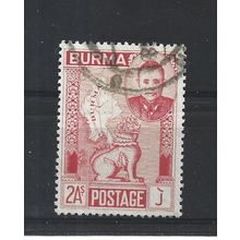 Burma.SG85 2a Gen.Aung San,Chinthe and Map of Burma (Red).Fine Used.Jul25