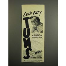 1952 Tums Medicine Ad - Let's Eat!