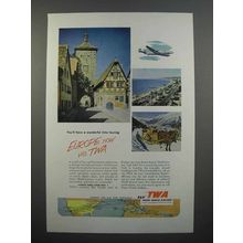 1952 TWA Airline Ad - Touring Europe Now