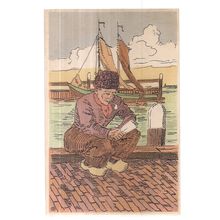 VOLENDAM, HOLLAND unused vintage postcard national dress =