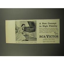 1955 RCA Victor Mark V Phonograph Ad - A new concept in High Fidelity