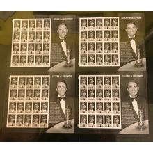 4526, Gregory Peck Press Sheet of Four Panes of 20 Stamps - Stuart Katz