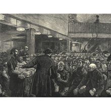 SUNDAY AFTERNOON IN ST. GILES’ CHRISTIAN INSTITUTE 1872 VICTORIAN ENGRAVING