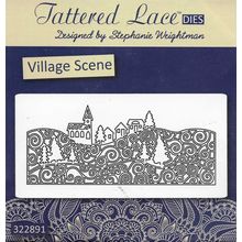 Tattered Lace. Village Scene Die. Die Cutting Cardmaking Scrapbooking Crafts