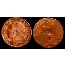 United Kingdom Half Penny 1920 Used Coin 1/2d Britannia UK Geo V