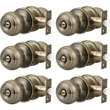Probrico 6 Pack Privacy Door Knobs Lock Interior Bedroom Bathroom Door Handle An
