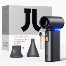 JISULIFE Portable Handheld Turbo Fan, 100 Speeds Adjustable Mini Personal Fan, 9