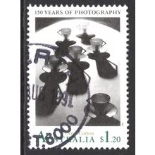 AUSTRALIA 1991: 150 YEARS OF PHOTOGRAPHY - $1.20 OLIVE COTTON USED (G7)