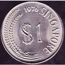 1976 Singapore 1 Dollar Coin