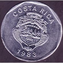 1983 Costa Rica 10 Colones Coin