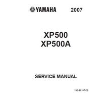 YAMAHA XP500 XP500A SERVICE MANUAL 2007 SCOOTER 450 PAGES IN ENGLISH