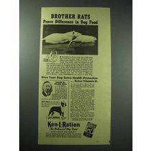 1940 Ken-L-Ration Dog Food Ad - Brother Rats Prove