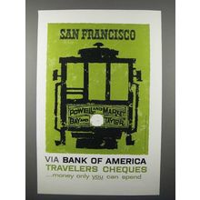 1958 Bank of America Travelers Cheque Ad, San Francisco
