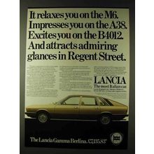 1979 Lancia Gamma Berlina Ad - Relaxes You On The M6