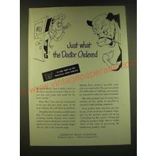 1950 American Meat Institute Ad - Just what the Doctor ordered