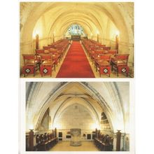 Church Of St John Crypt The Grand Priory Clarkenwell London 2x Postcard