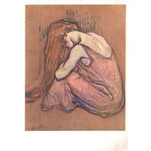 Toulouse Lautrec Woman Combing Her Hair Painting Postcard