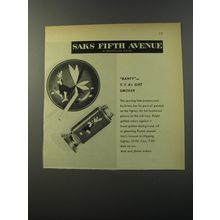 1953 Saks Fifth Avenue Evans Lighter and Ash Tray Advertisement