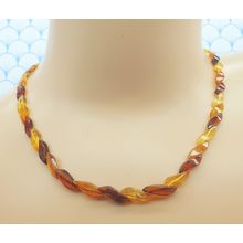 Vintage Natural Baltic Amber Polished Beaded Necklace