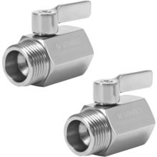M MINGLE Garden Hose Shut off Valve, Heavy Duty 304 Stainless Steel, 3/4 Inch, 2